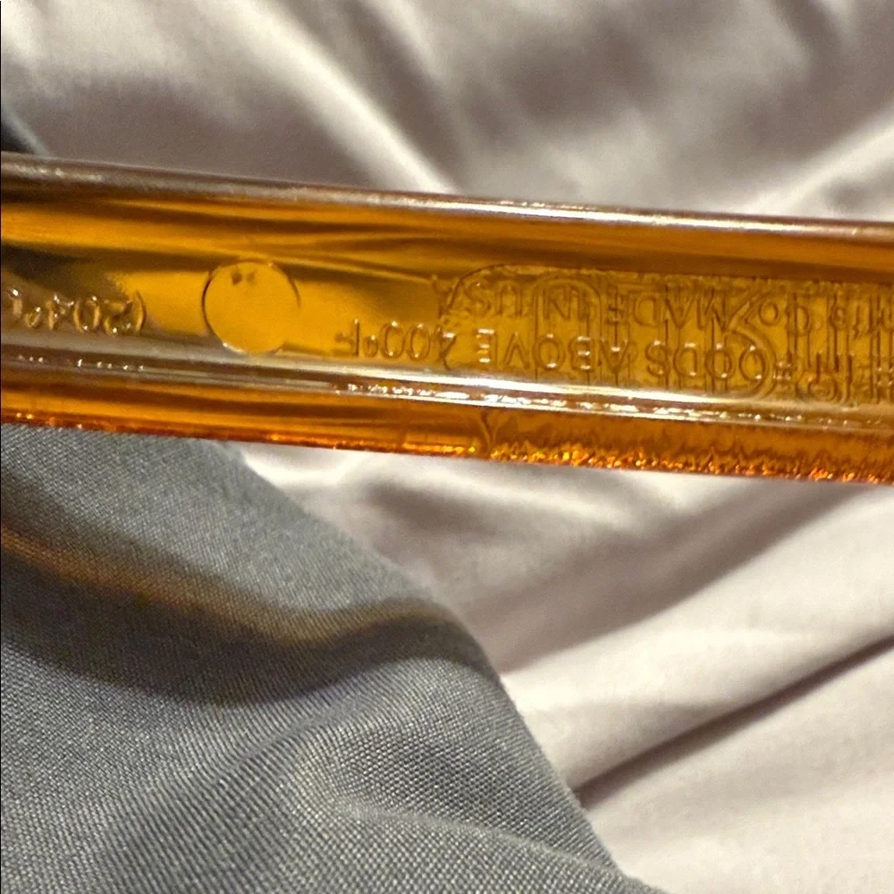 Vintage Ultratemp Amber Pasta Server